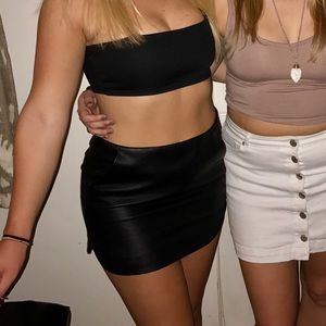 Top shop leather skirt size 8